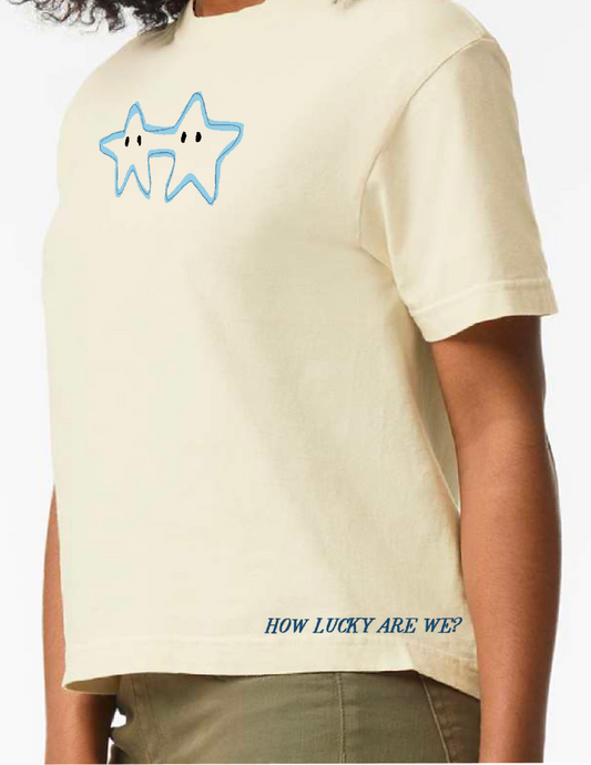 How lucky are we Boxy fit T-shirt